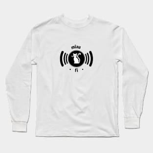 wi-fi cat Long Sleeve T-Shirt